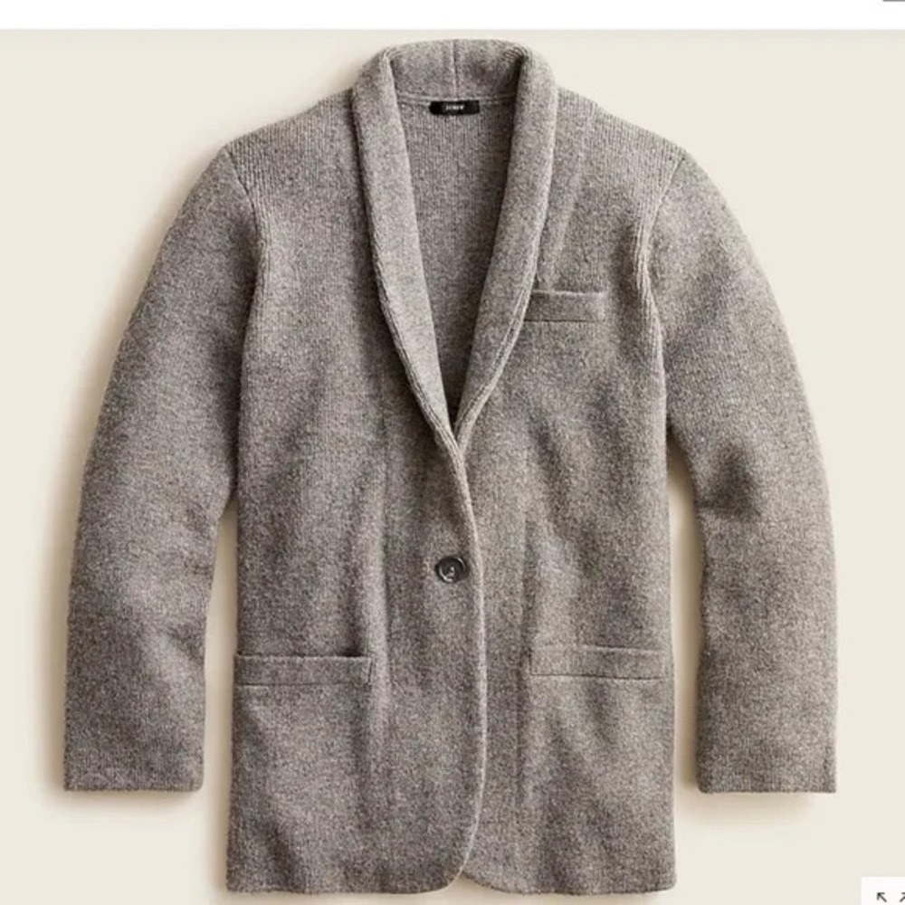 NWT - J. Crew - Women’s Cocoon sweater blazer in graphite gray - sweater coat